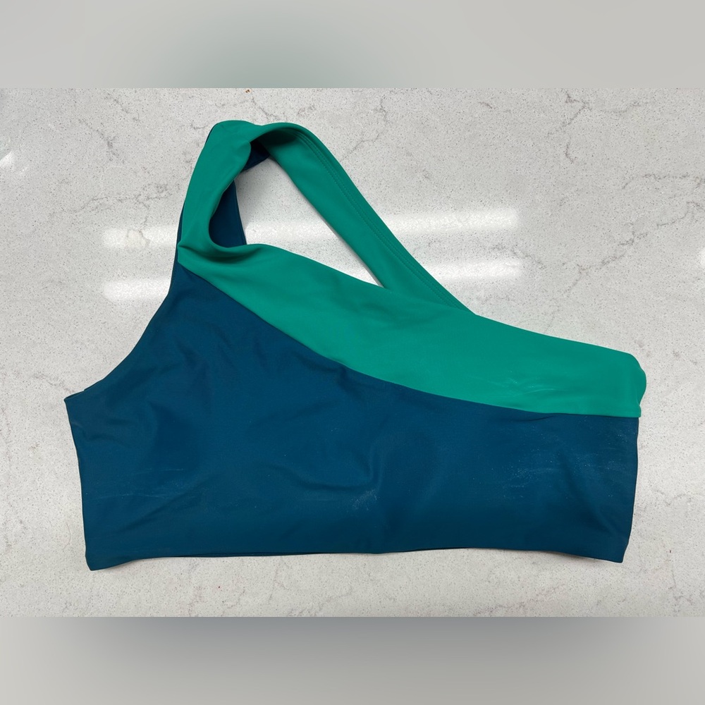 Summersault Sidestroke Bikini Top - Two Tone Green